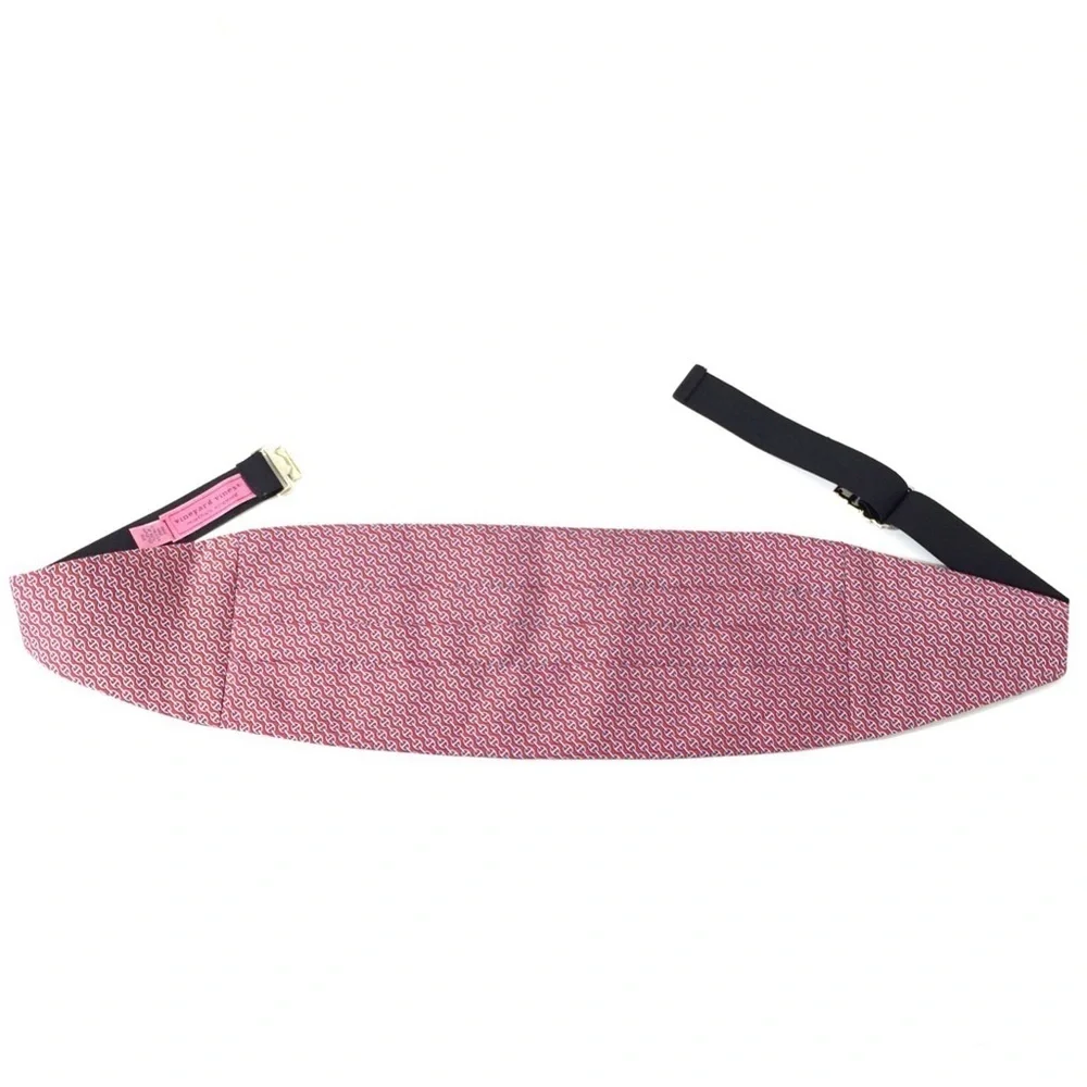 Vineyard Vine Men’s Wedding Red Silk Cummerbund